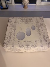 LAURA ASHLEY SET OF 3 DECORATIVE HANGING MIRRORS VARIOUS SHAPES WITH BOX 