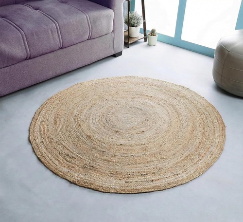 Jute braided round rug - braided,