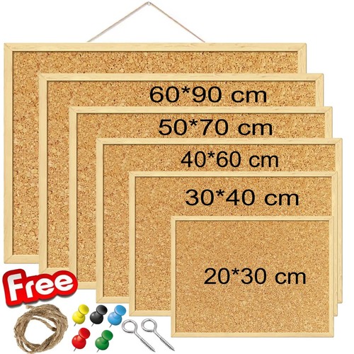 Natural cork pin notice - cork, board