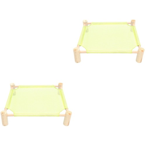 Green wooden rack hammock - wooden, bed