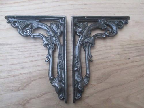 Pair antique iron - pair, 8"