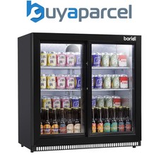 Sealey DH273 Baridi Back Bar Drinks Fridge/Cooler with Double Sliding Doors, 190