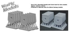Rounded Shields with Hole 28mm