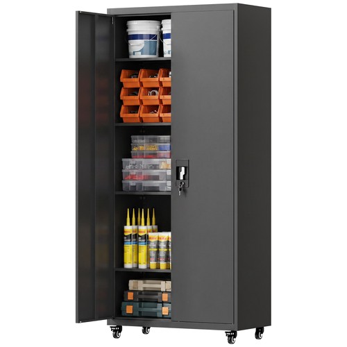 Homcom metal storage - storage, cabinet