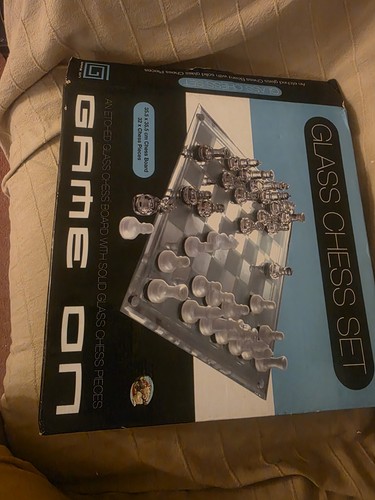 Glass chess set - glass,
