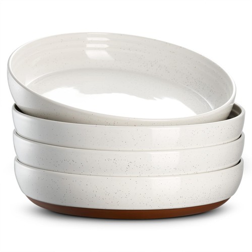 Large porcelain pasta bowl set - large,