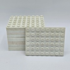 Betta Bilda 15x Vintage 6x8 White Baseplates 1960s Construction Toy Plates VGC