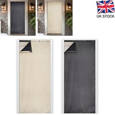 Thermal Insulated Door Curtain Waterproof Quilted Duty Self-Adhesive Drape Panel