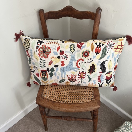 Rodarv embroided cushion - embroided,