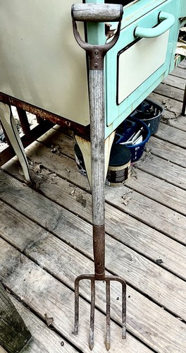 Antique potato pitch fork late - fork,