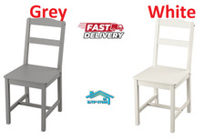 NEW IKEA HAUGA Chair Wooden Ladder-Back Chair 2 Colours Durable