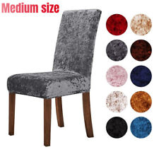Crushed Velvet Dining Chair Covers Wedding Stretch Seat Slipcover Banquet Decor