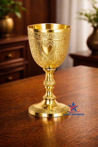Brass chalice goblet - brass,
