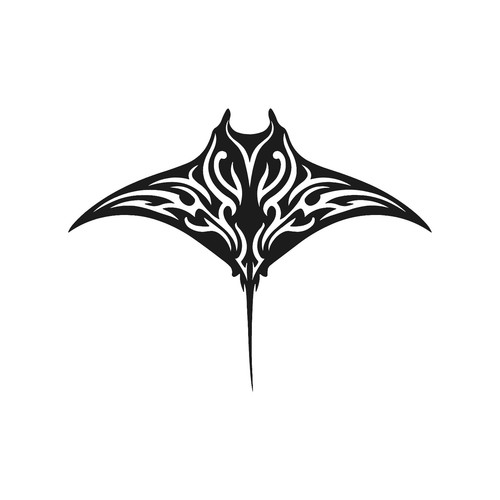 Tribal manta ray - tribal,