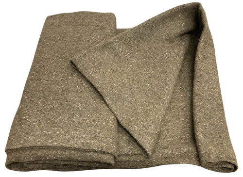 Wool blanket army style olive - wool,