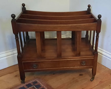 Vintage Mahogany Magazine Rack