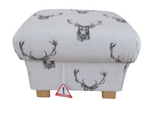 Storage Footstool Stag Heads