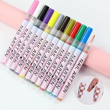 12Pcs Nail Pen Art Marker Set