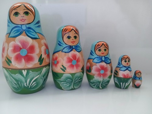 Nesting russian dolls set - russian, of