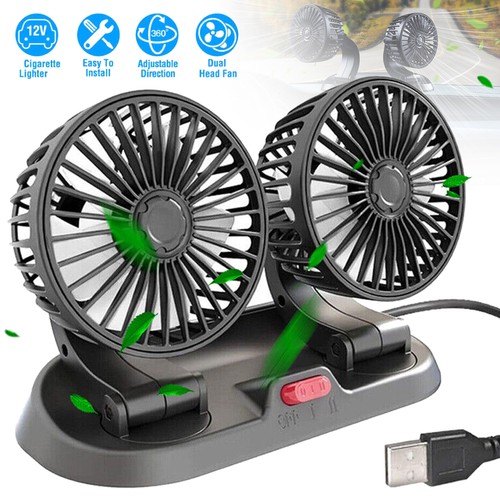 Usb car portable air fan - portable, dual
