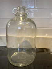 Demijohn Glass Bottle Wine / Beer Making Double Handled Used 4.5L / 1 gallon.
