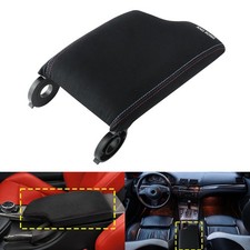 Black Leather Armrest Console Lid Case Cover LHD For BMW 3 Series E46 1998-2006