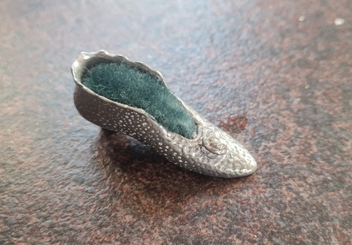 Antique small shoe pin cushion - small,
