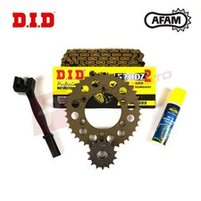 DID AFAM Gold Chain and Sprocket Kit (Alloy) fits Kawasaki KDX200 A2-B2 84-85