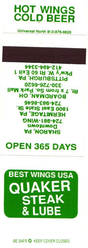 Quaker steak lube sharon - sharon, pa