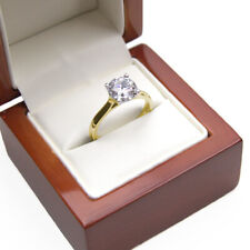 2ct 9ct Gold Certified Moissanite Engagement Ring Solitaire  UK Hallmarked