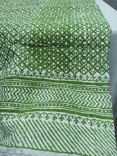 Vintage Hand Block Print Kantha Quilt Bedspread Blanket Throw Double Cotton Gudr