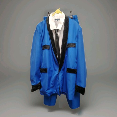 Mens blue teddy boy - blue, drape