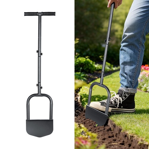 Manual lawn edger tool half - lawn,