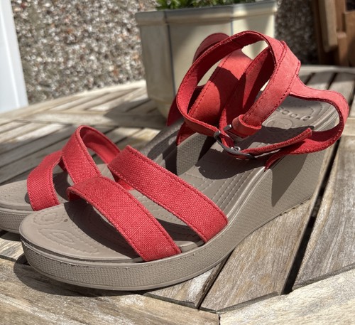 Crocs leigh coral red strappy - crocs,