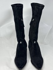Golden Goose Black Suede Western Cowboy Boots Slim Leg Unworn Labelled UK 6