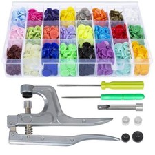 150/360pcs Plastic Sewing Buttons Press Stud Snap Fasteners Kit Pliers Tools DIY