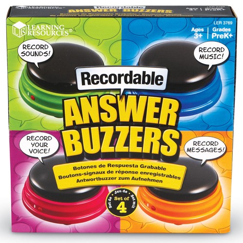 Recordable answer quiz buzzers - recordable,