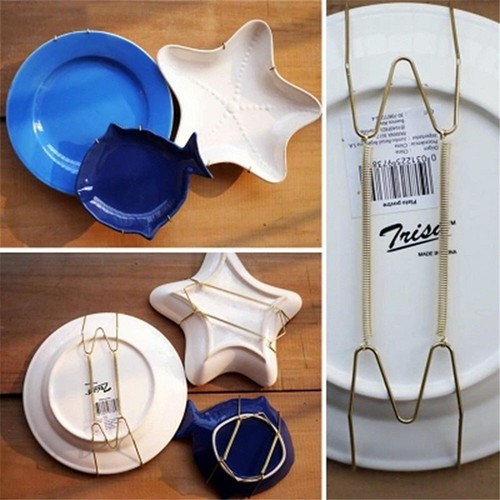 Wire plate hangers white - white, wall
