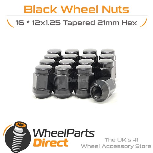 Wheel nuts 12x1 black - wheel,