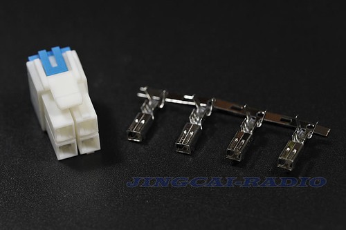 Pin power connector - plug, for