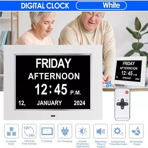 Digital alarm clock - digital, day