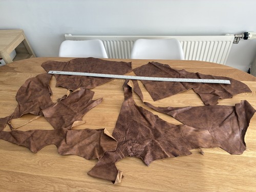 Distressed brown leather - distressed,