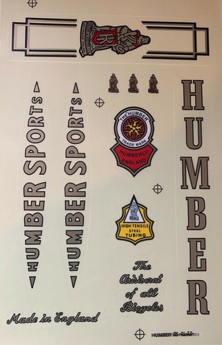 Humber bicycle stickers - humber,