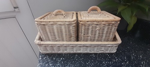 Lovely wicker lidded - lidded, storage