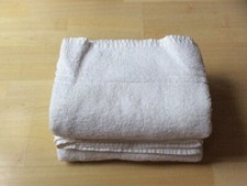 2 x WHITE BATH SHEETS - Good Quality - 100% Cotton - Ex Hotel Stock - 56” x 38”