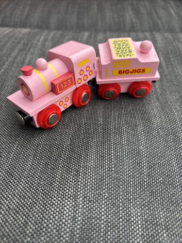 Bigjigs pink wooden train and - bigjigs,