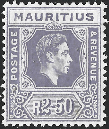 Mauritius 1938 kgvi 50 - mauritius, 2r.50