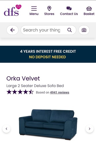 Dfs orka seater sofa bed - seater,