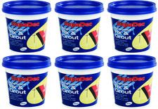 6x SupaDec DIY Waterproof Kitchen Bathroom Tile Fix & Grout 500g - WHITE