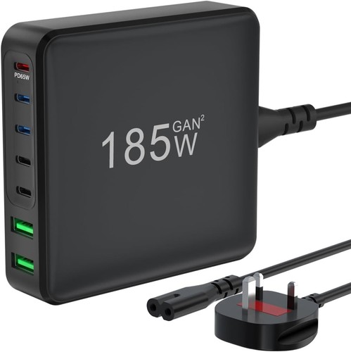185w usb charger port - 185w, 7-port
